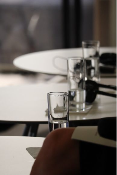 Empty water glasses