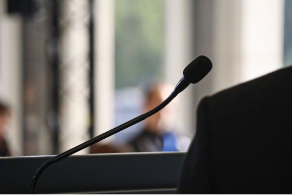 Microphone silhouette