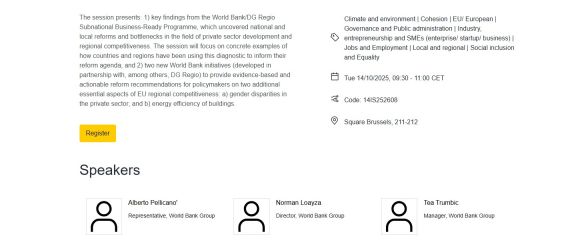 Details page showing register button